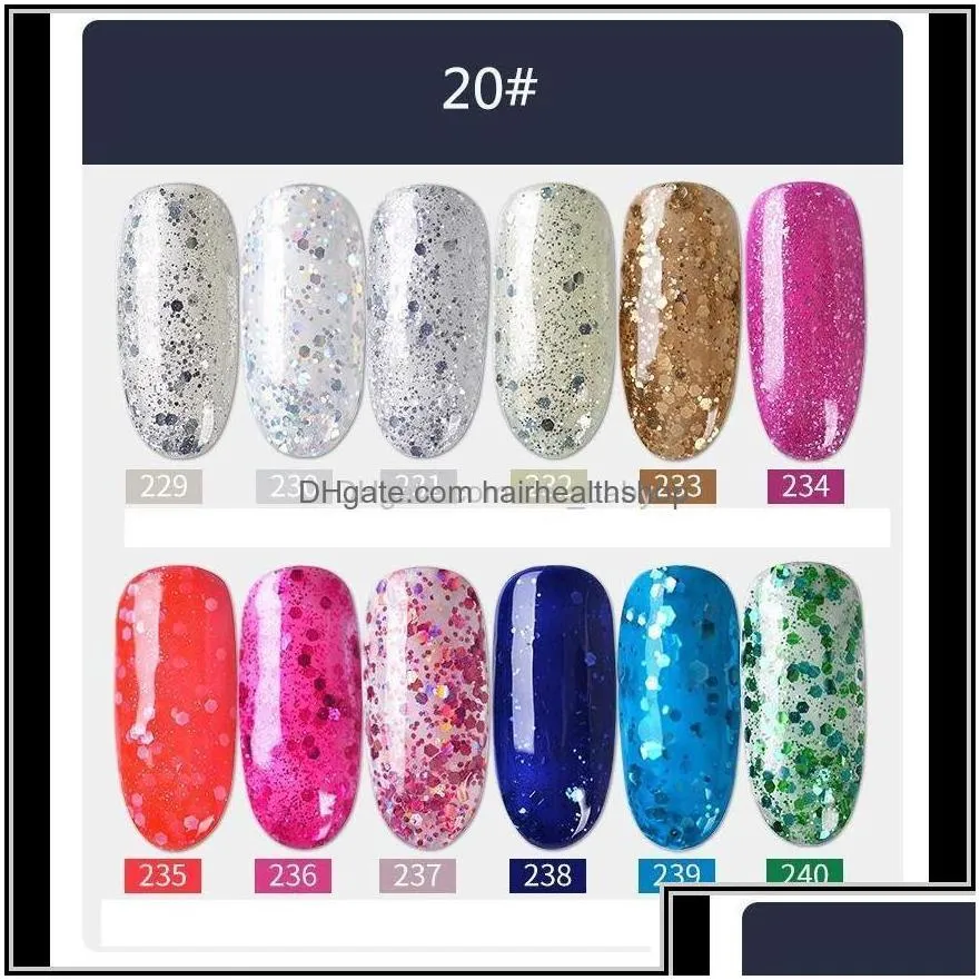 nail gel art salon health beauty large 18ml polish glitter led uv varnish soak off lacquer long lasting 252 colors diaah sokye drop