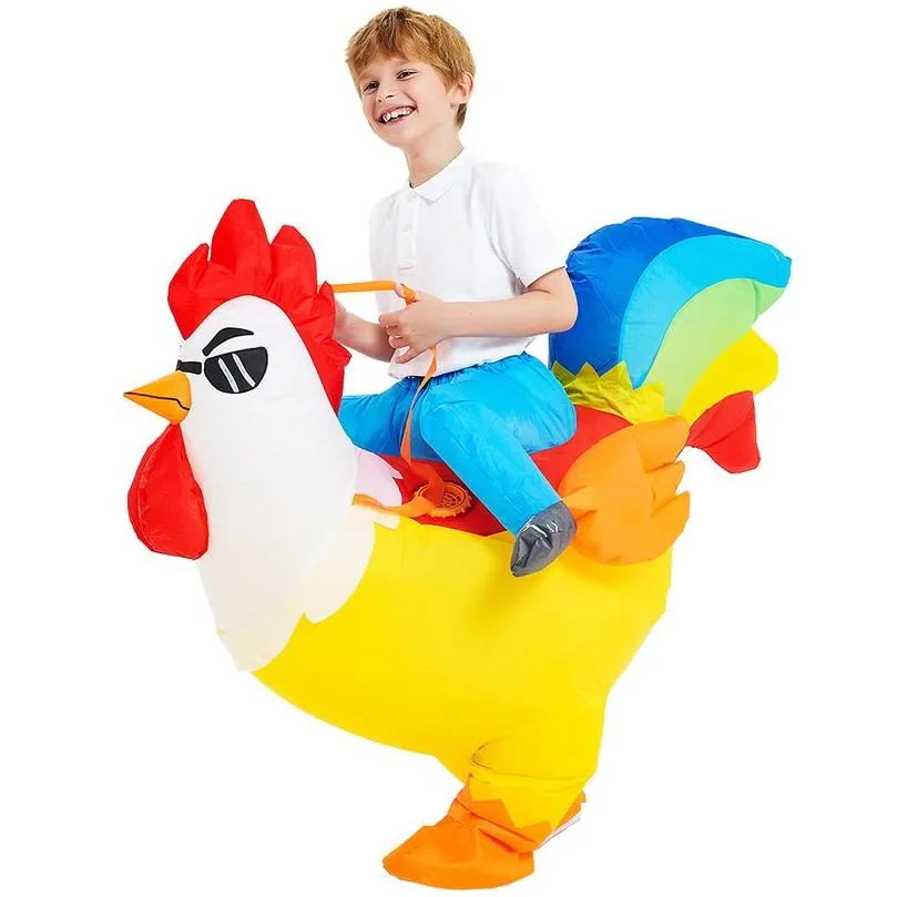 special occasions kids child inflatable rooster costume shark animal mascot anime dress suit halloween party cosplay costumes for boys girls