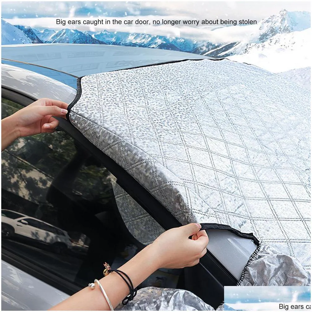 car snow cover windshield sunshade protector outdoor waterproof winter automobiles anti ice frost auto exterior car cover