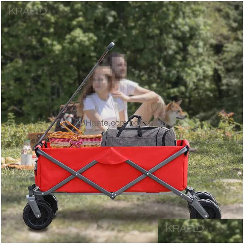 home garden supplies utility park garden cart tool customized color folding camping trolley outdoor picnic beach wagon
