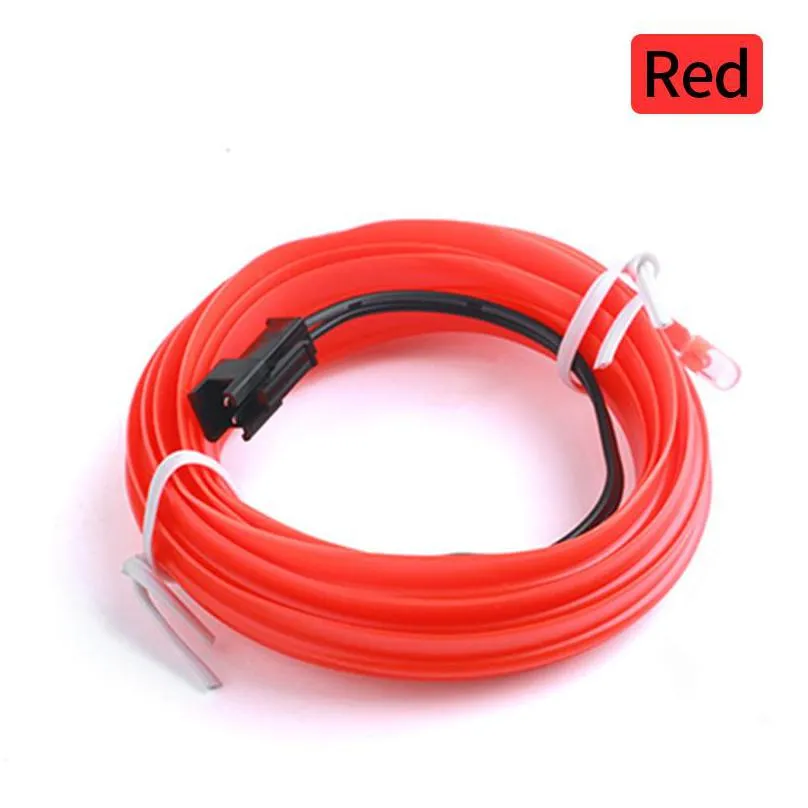 car el wire led light interior ambient led strip neon lighting garland wire rope tube decoration flexible tube colors auto lamp