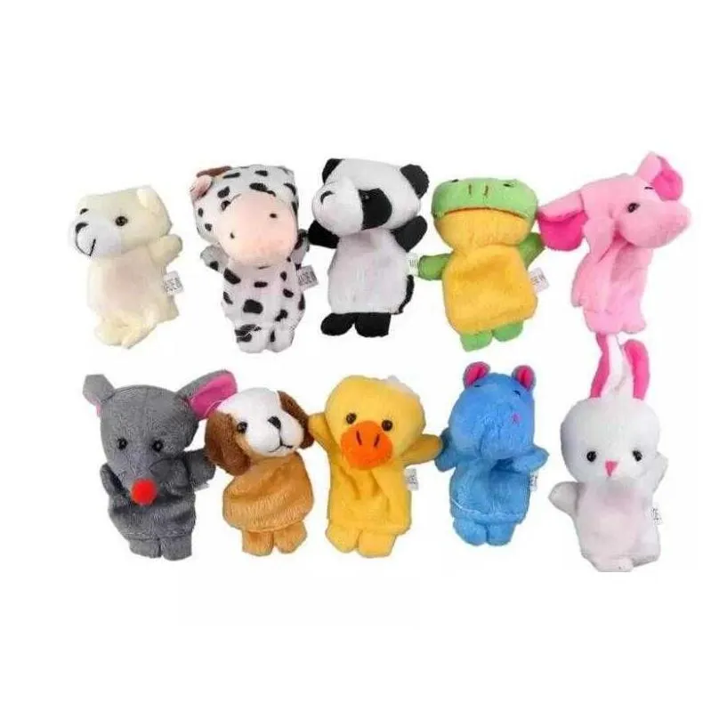 finger puppets baby mini animals educational hand cartoon animal plush doll finger puppets theater plush toys for children gifts