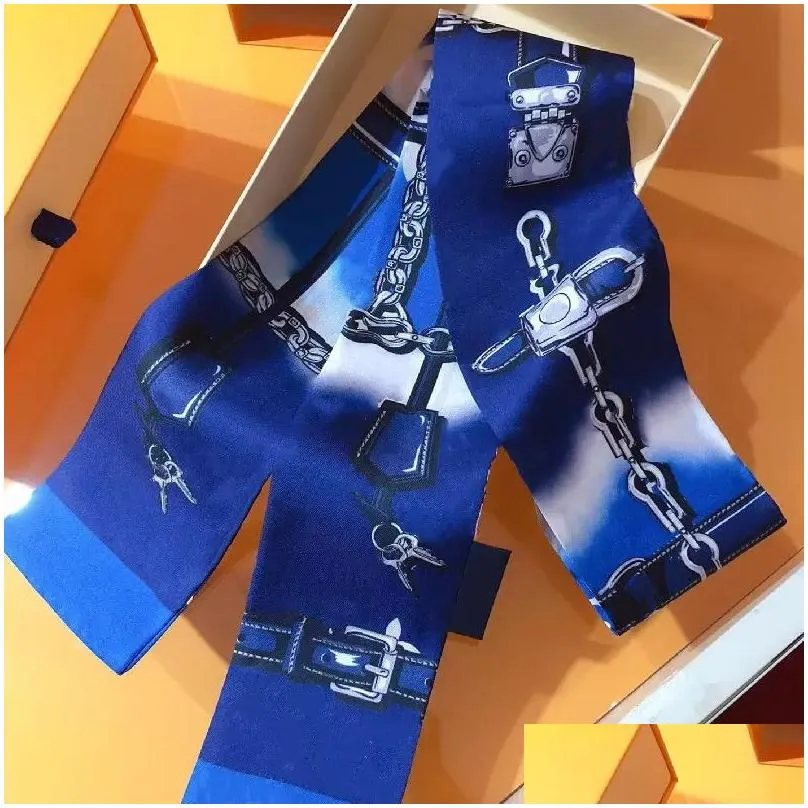 classic designer handbag scarf ladies headband fashion letters silk scarves tie size 8x120cm