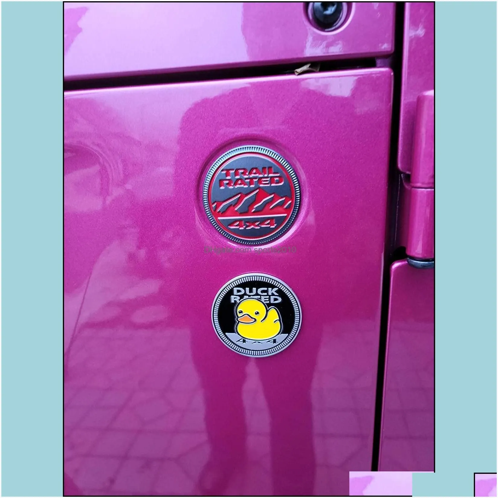 Car Stickers Duck Rated Metal Motive Badge Specifically Designed For The Jeep Wrangler Or Cherokee Drop Delivery 2022 Mobiles Motorcy