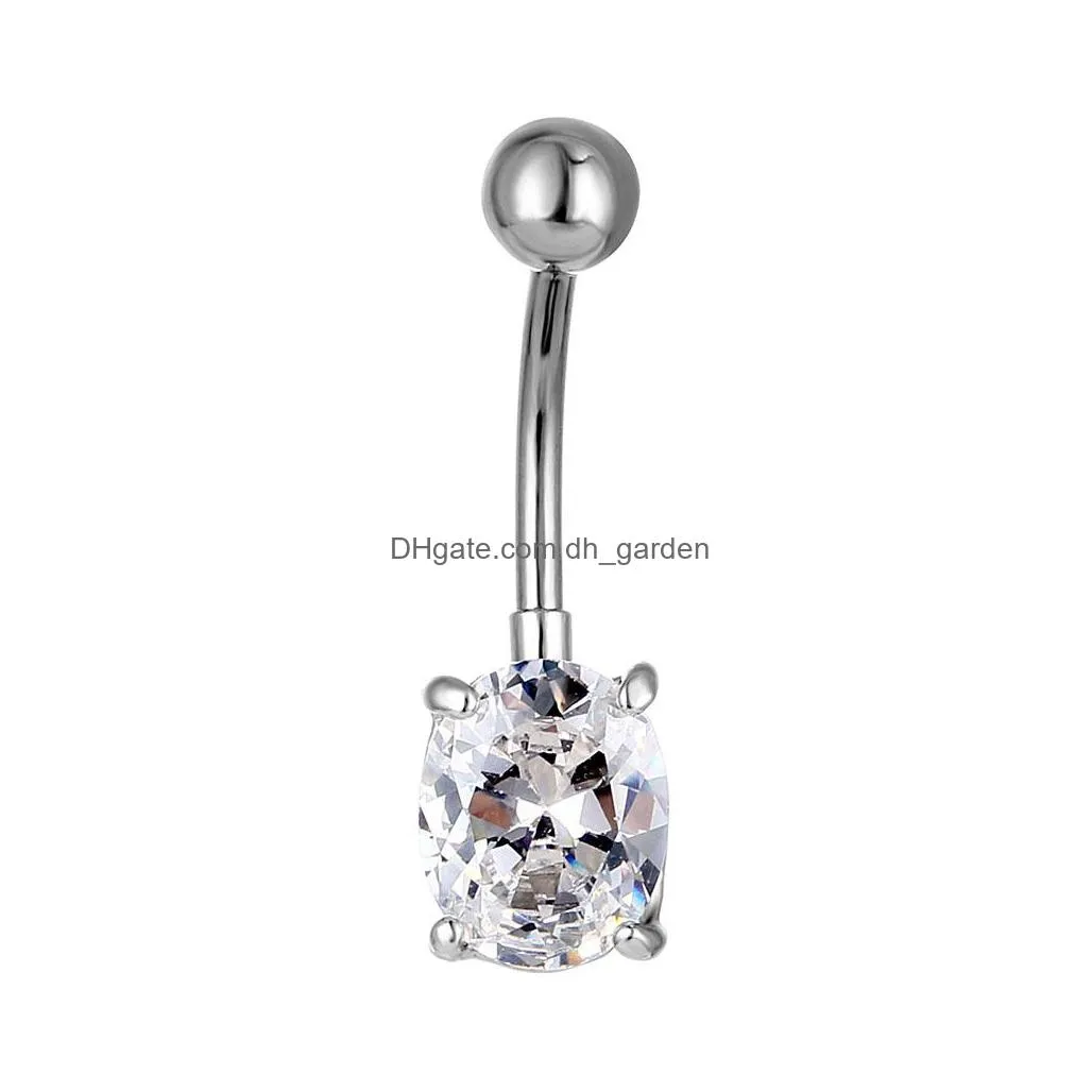 d0292 zircon belly navel stud mix colors