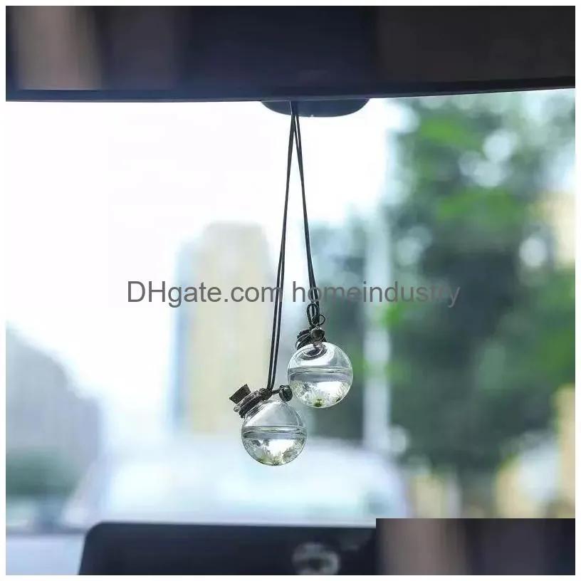  oils diffusers perfume bottle flower empty round cube glass car hanging bottles ornament fragrance