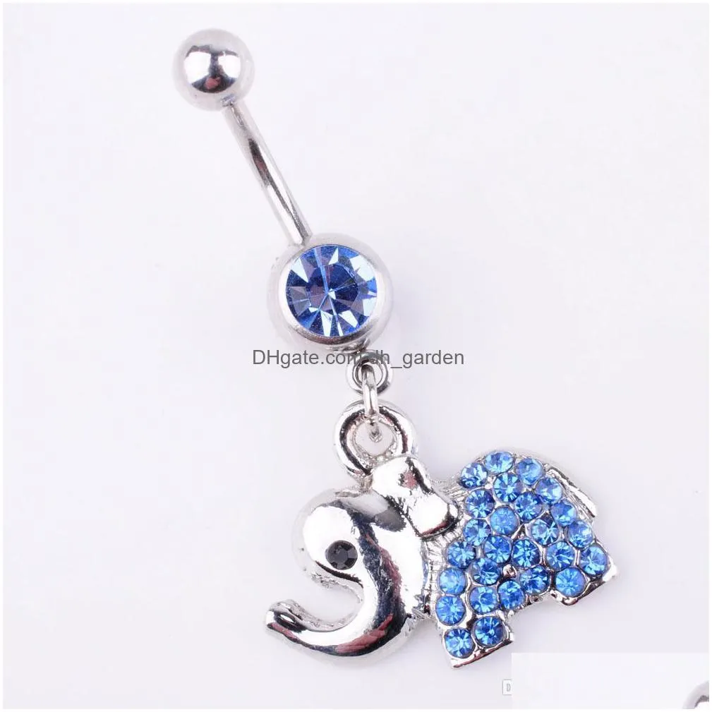 d07221 2 colors new dangle belly button rings body piercing navel rings stainless