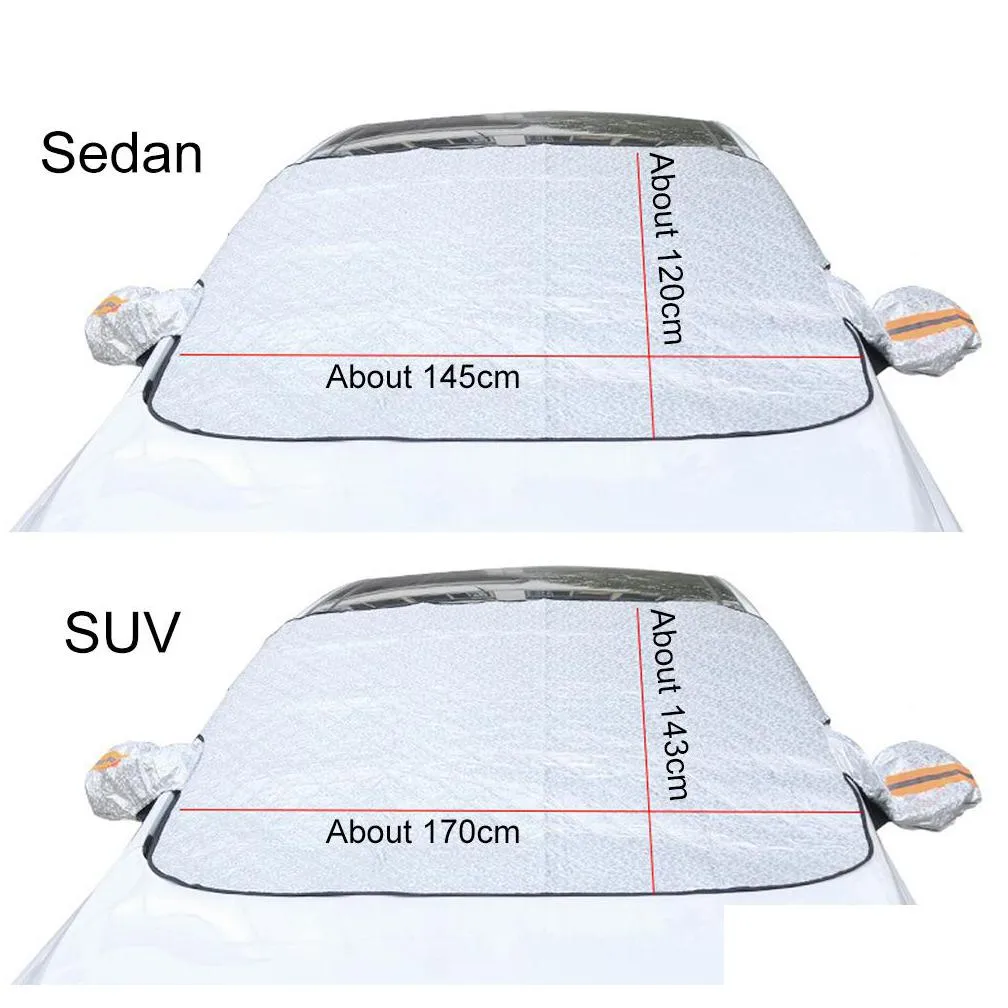 car snow cover windshield sunshade protector outdoor waterproof winter automobiles anti ice frost auto exterior car cover