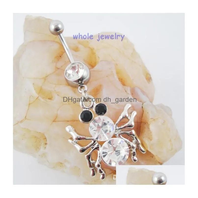 d02891 3 colors clear color nice belly ring spider style with piercing body jewlery