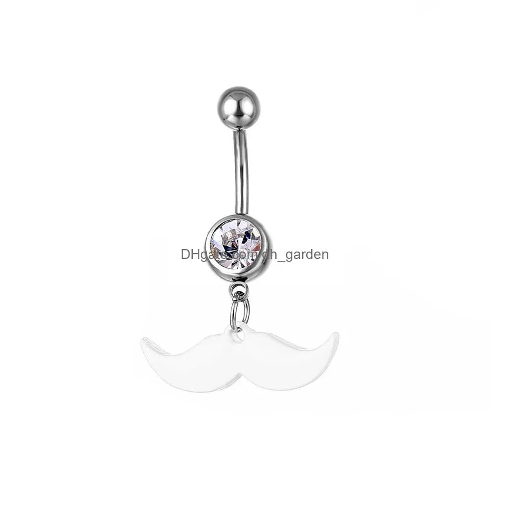 d0572 clear color gecko style belly navel stud