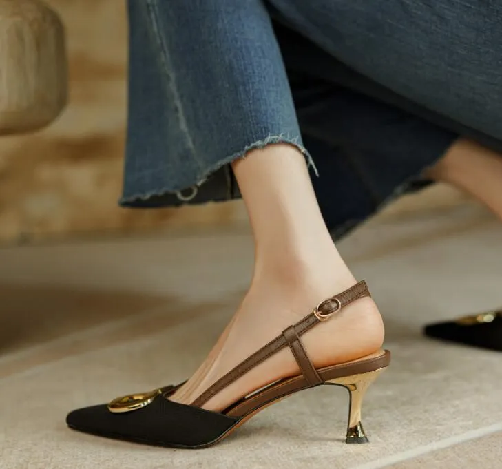 Sexy ladies dress shoes high heel stiletto pointed end Stage Show Shoes Women summer comfortable shoe to work party Sandals