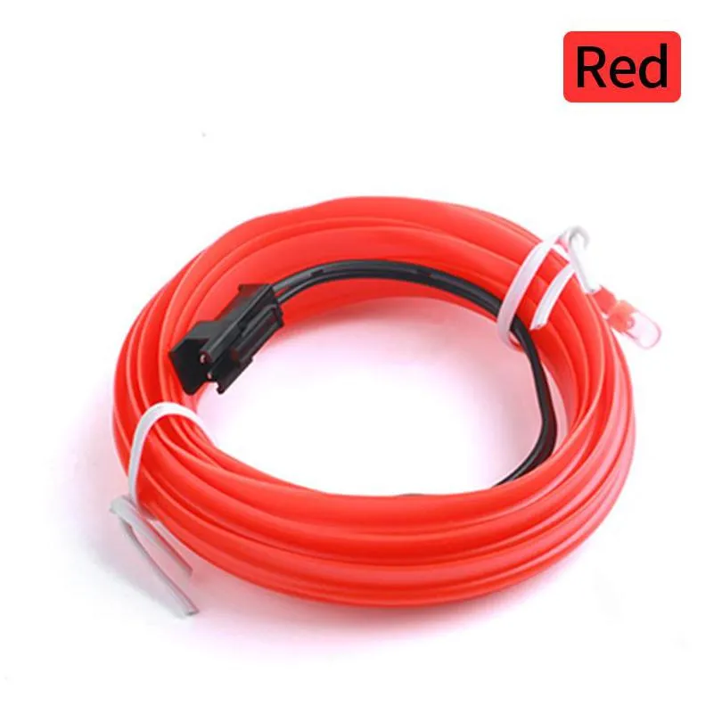 car el wire led light interior ambient led strip neon lighting garland wire rope tube decoration flexible tube colors auto lamp