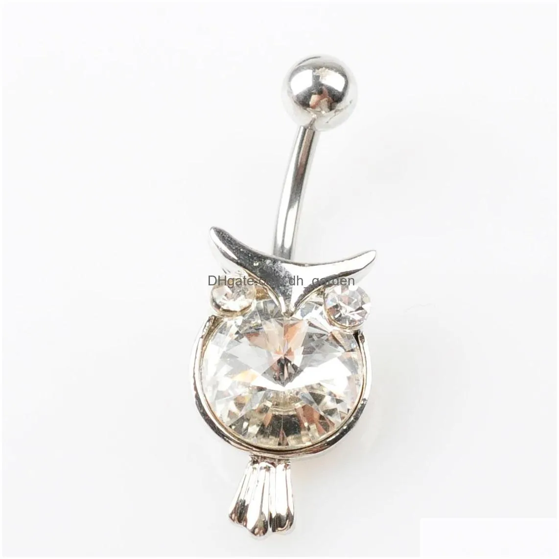 d07134 3 colors owl lt.pink color style piercing body jewelry body piercing jewelry belly ring navel ring 10pcs/lot jfb9200