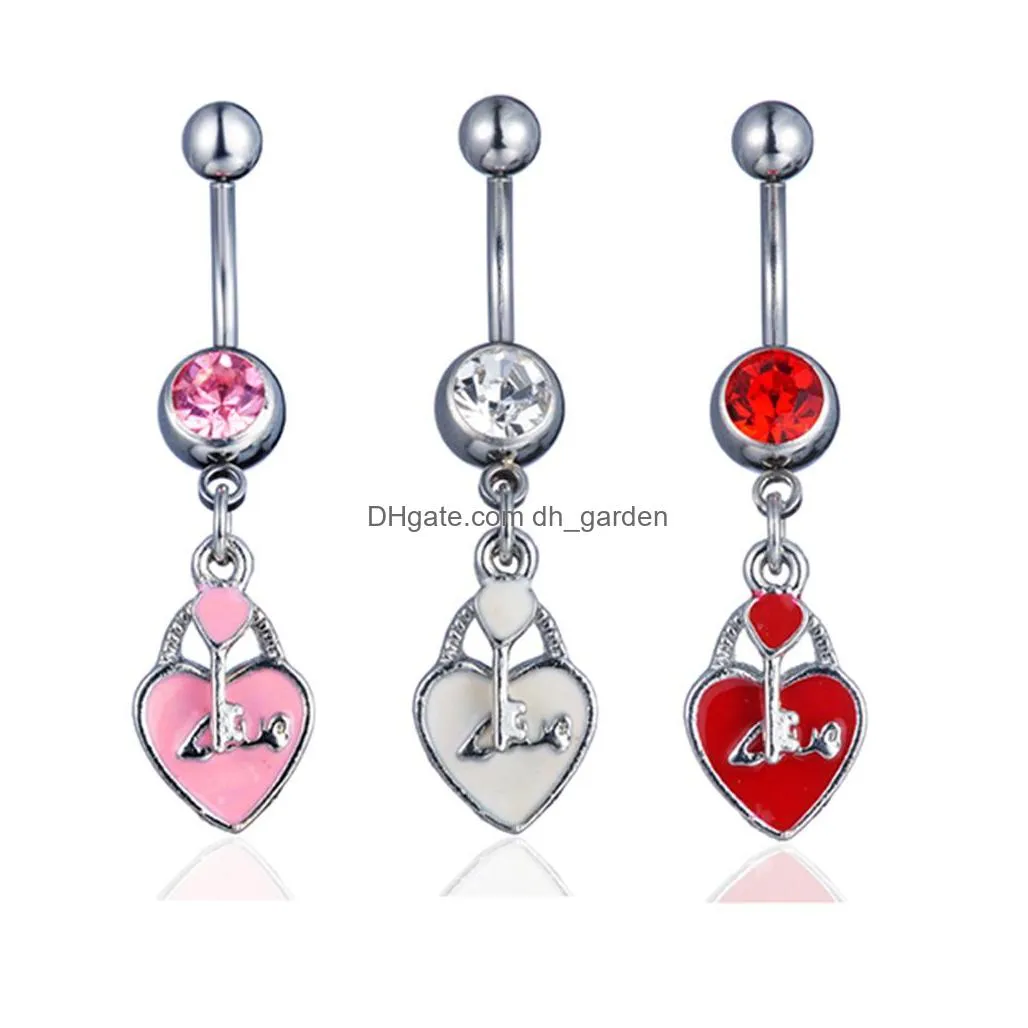 d0171 0093 0510 cherry red color belly navel button ring mix styles