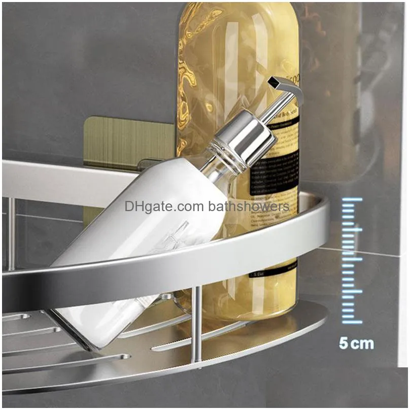 elossa bathroom shelf toilet vanity triangle towel organizer storage rack wallmounted shampoo holder accessories set 220216