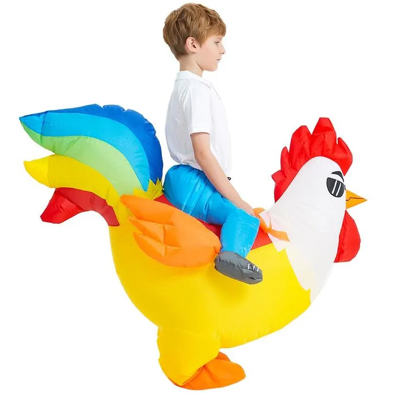 special occasions kids child inflatable rooster costume shark animal mascot anime dress suit halloween party cosplay costumes for boys girls