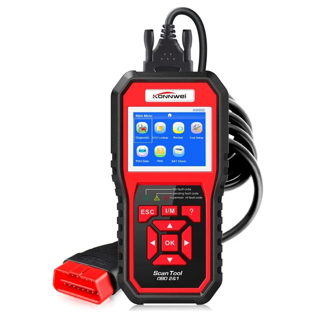 2021 kw850 full function obd2 odb2 scanner obdii diagnostic scanner car diagnosis scanner universal obd engine code reader