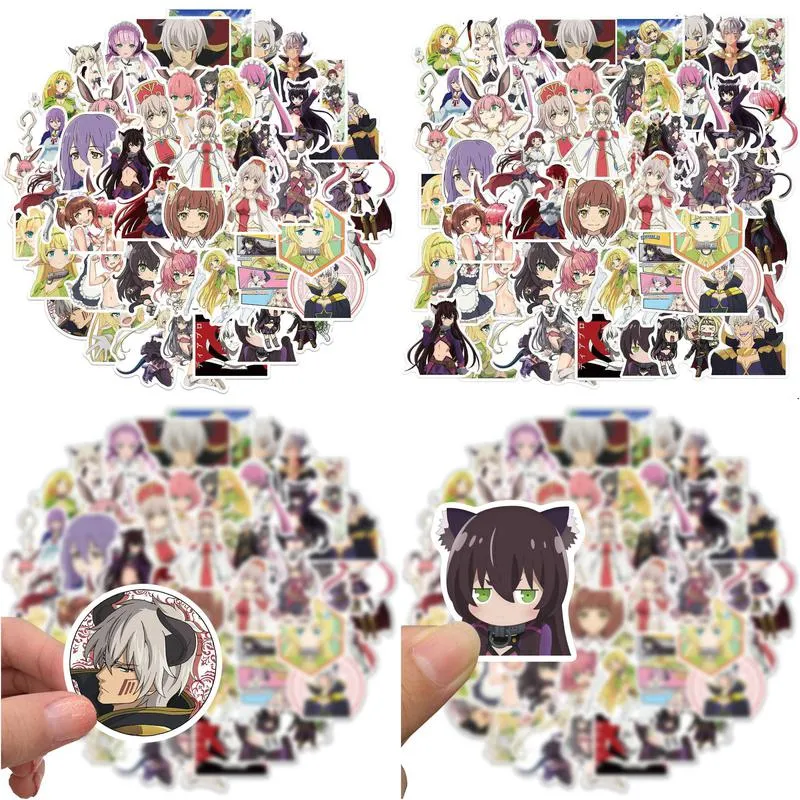 anime 10/50pcs/pack how japan not to summon a demon lord stickers for kids movie moto crapbook phone laptop guiter waterproof car