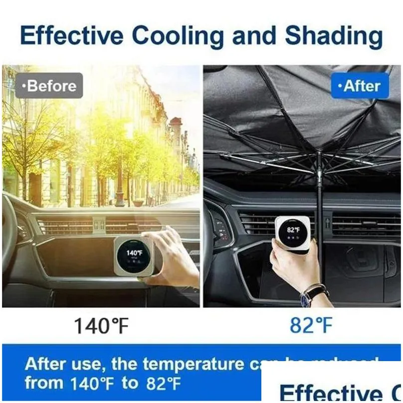  summer car umbrella type car sunshade protector umbrella for auto front 2 model can choose