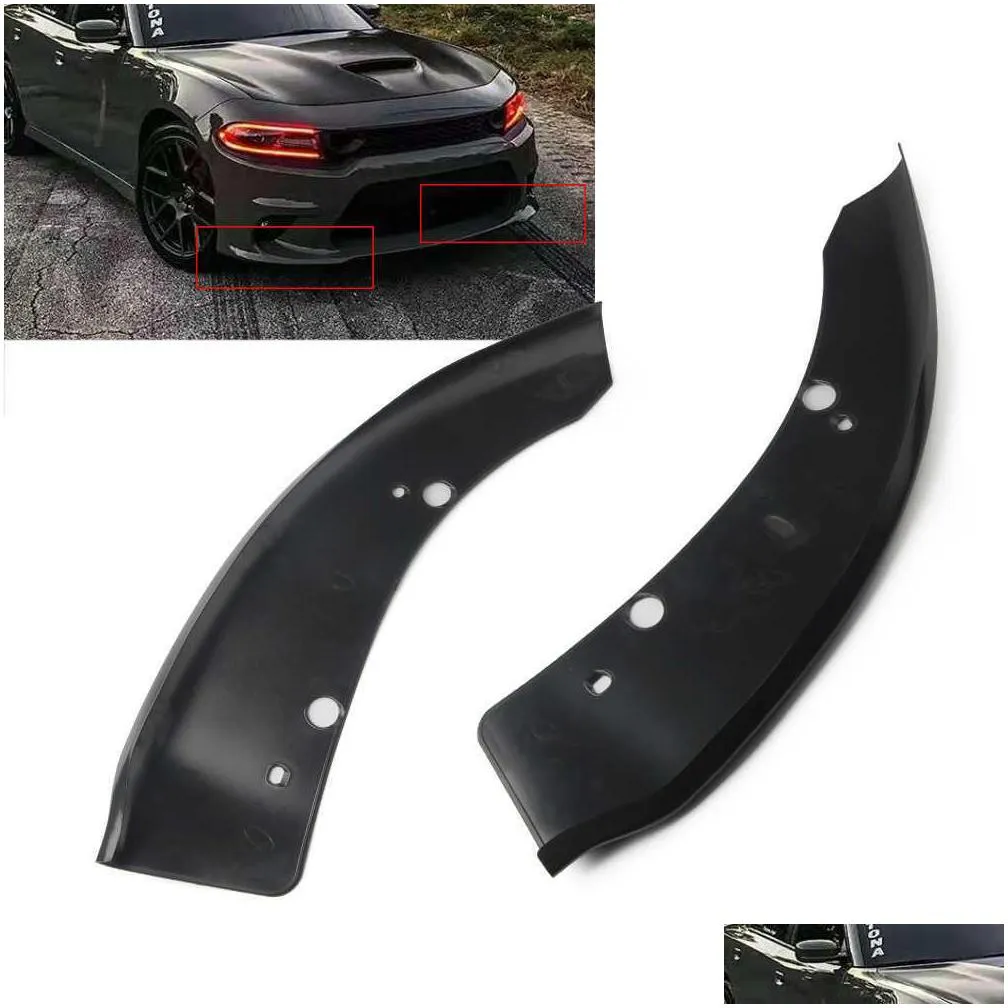 1 pair car front bumper splitter lip deflector lips diffuser spoiler protection for dodge  srt scat pack 20152019 car