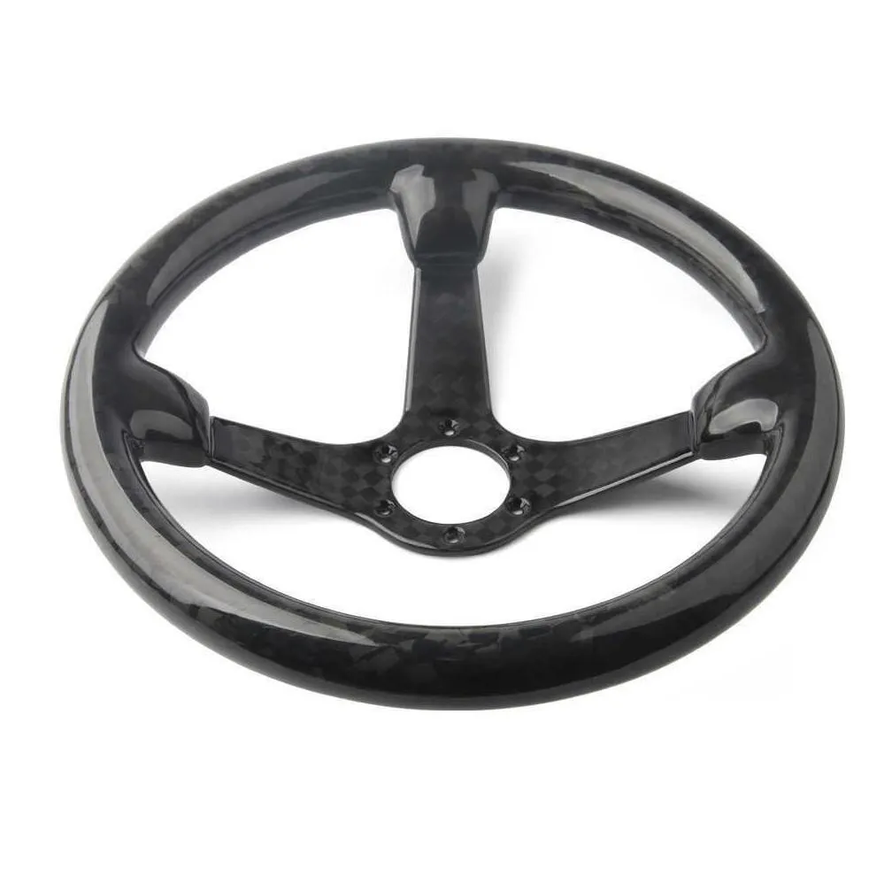14inch/350mm highgrade entire real carbon fiber steering wheel car racing drift rally race carbon fiber steering wheel car