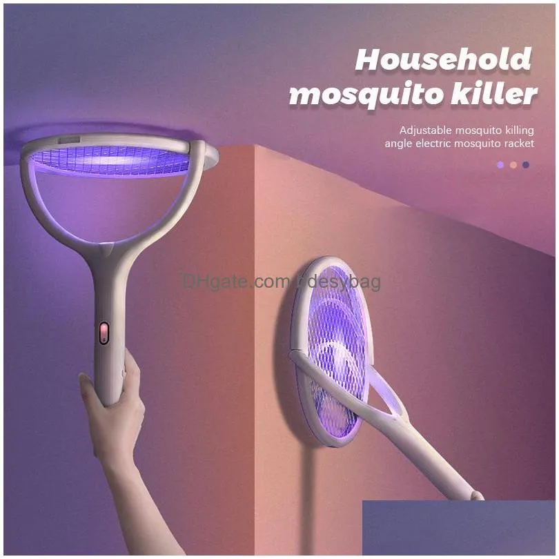 5 in 1 pemukul nyamuk elektrik lampu pembunuh nyamuk 3500v sb sudut isi ulang dapat disesuaikan serangga elektrik zapper kelelawar