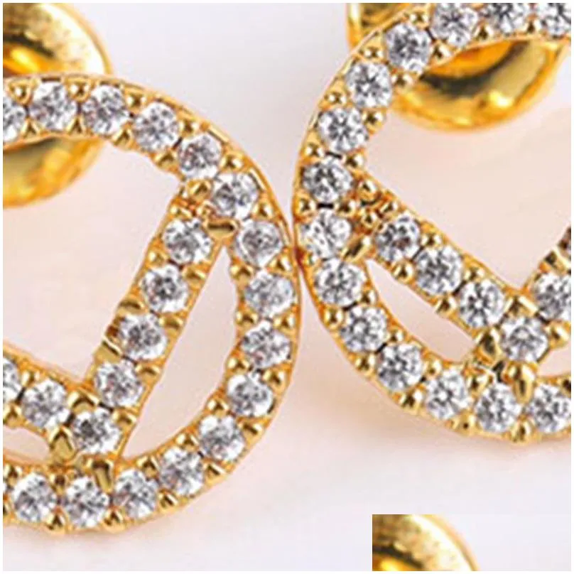 classic hoops stud designers earring diamond earrings luxury designer jewelry women circle letter f studs love bracelets hoop mens