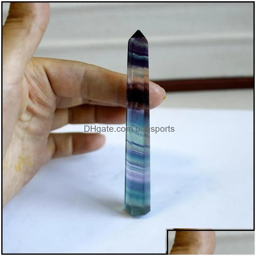 Arts And Crafts Arts Gifts Home Garden Natural Colorf Fluorite Quartz Tower Crystal Point Chakra Reiki Obelisk Wand Healing 15 Sizes