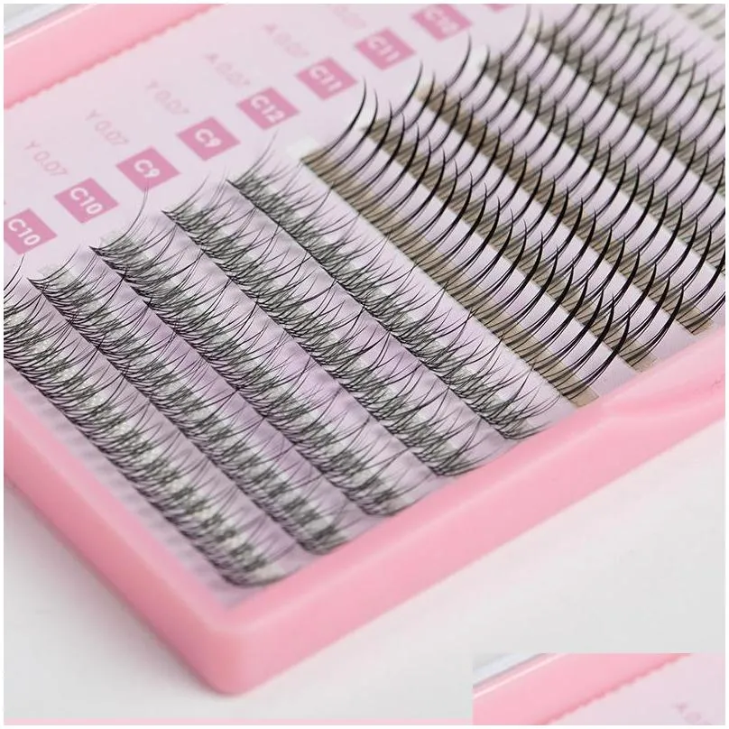 false eyelashes fishtail atype mixed hair 12 rows natural selfgrafting single cluster eyelashesfalse