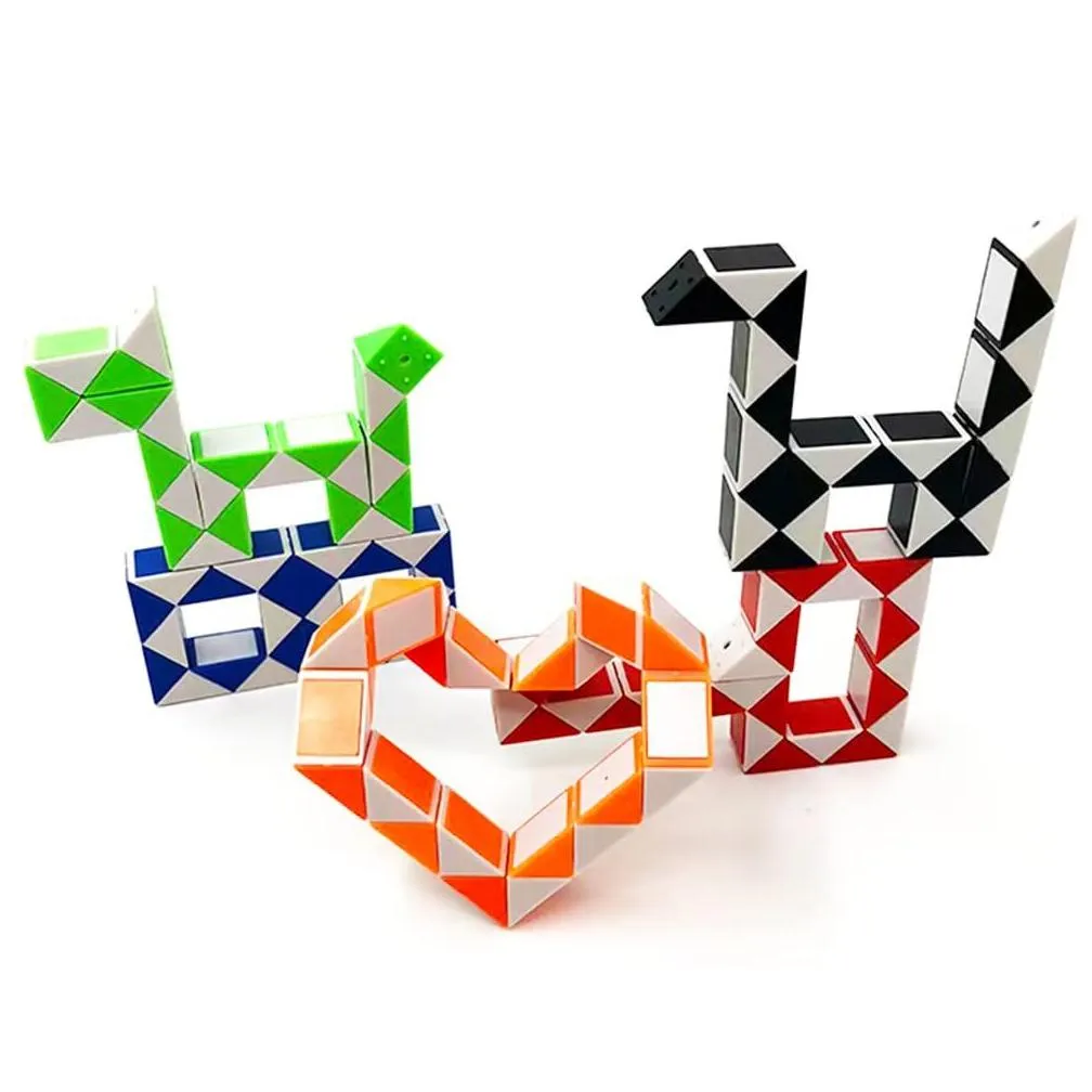 party favor 24 blocks fidget snake cube mini rer twist puzzle toys for kids bag fillers favors supplies sensory random color dr mjbag