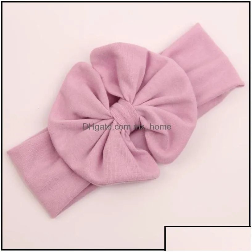 Hair Accessories Kids Girls Big Bow Headwrap Band Baby Girl Cotton Headbands Infant Babies Fashion Hairbands Lovely Children M Mxhome