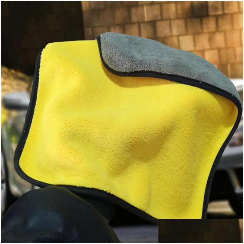 top car wastowel care polishing wash towels plush microfiber washing drying towel strong thick plush polyester fiber car cleaning cloth