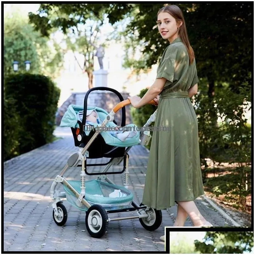 Strollers Baby Kids Maternity Luxury Stroller High Landview 3 In 1 Portable Pushchair Pram Comfort For Born Drop Delivery Baby B Dhnxw