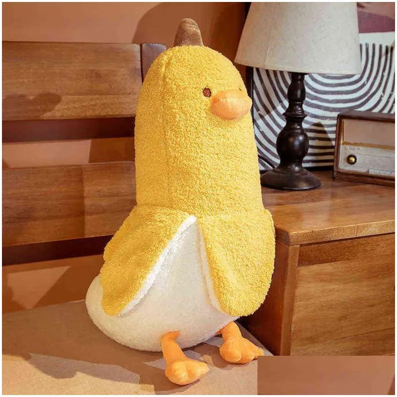 plush dolls 50/70cm creative banana duck plush toys pillow soft down cotton cartoon sleeping pillow home sofa bed decoration girl gifts