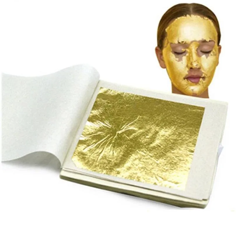 face beauty gold foil facial mask gold content 98 real gold foil 9.33 golden foil beauty face mask