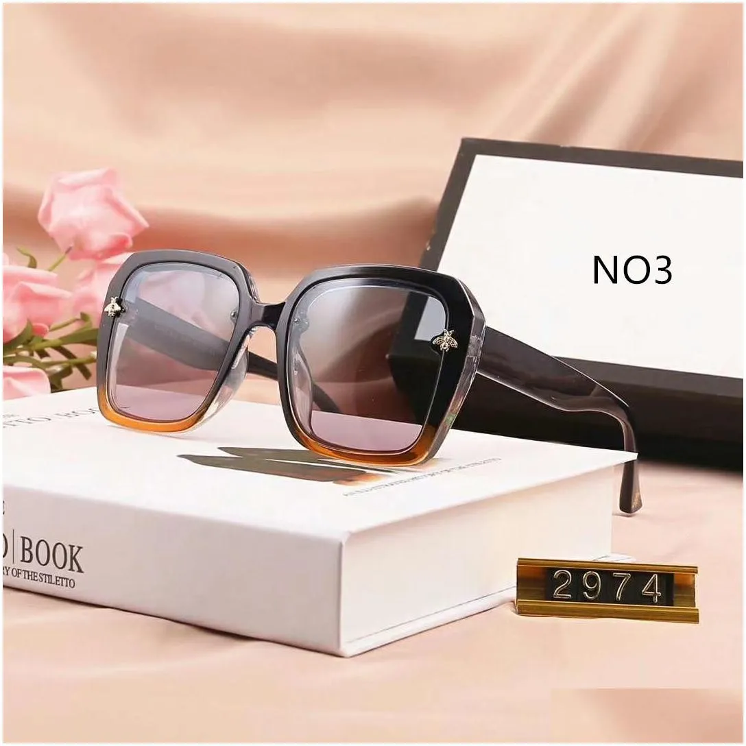 summer little bee sunglasses fashion sunglasses goggle glasses style 2974 uv400 5 color option high quality with box