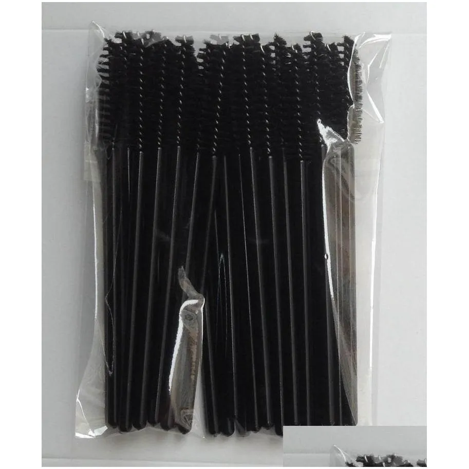 wholesale 25 000pcs/lot black disposable eyelash brush mascara wands applicator makeup cosmetic tool