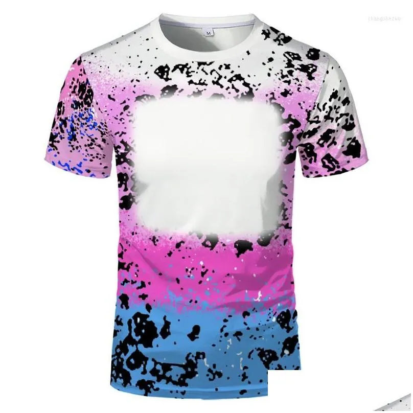 mens t shirts summer sublimation blank uni adult kids polyester bleach tshirt round neck short sleeve for custom po print logo