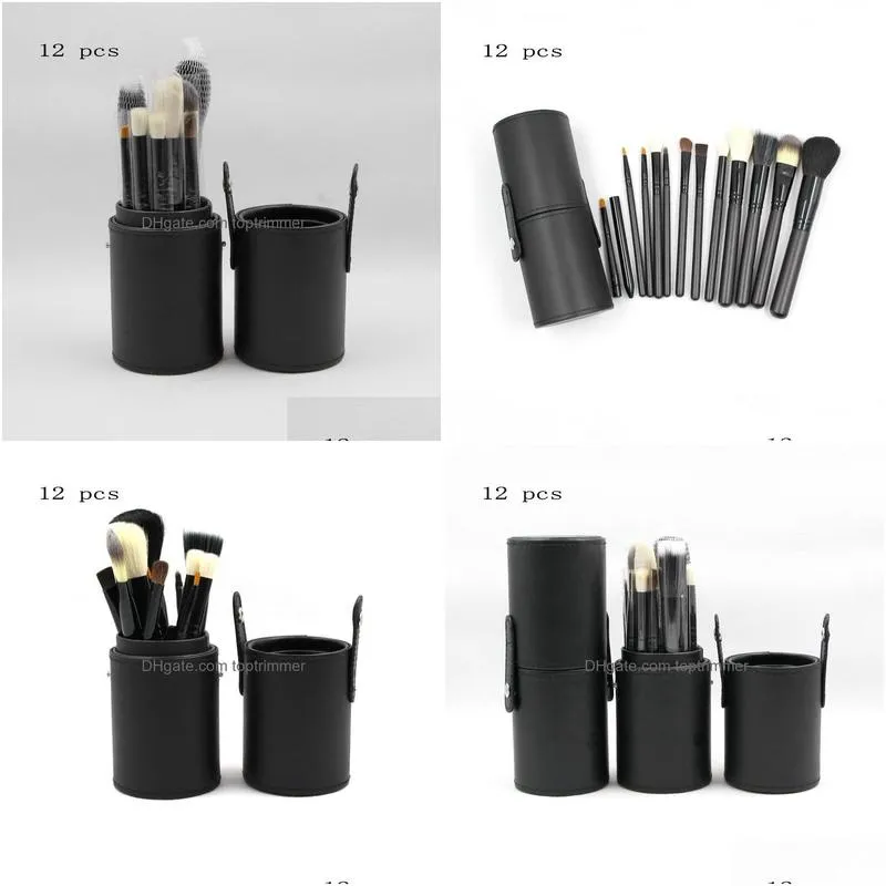 12 piece designer makeup brush set travel woman wholesale cosmetics make up brushes kit
