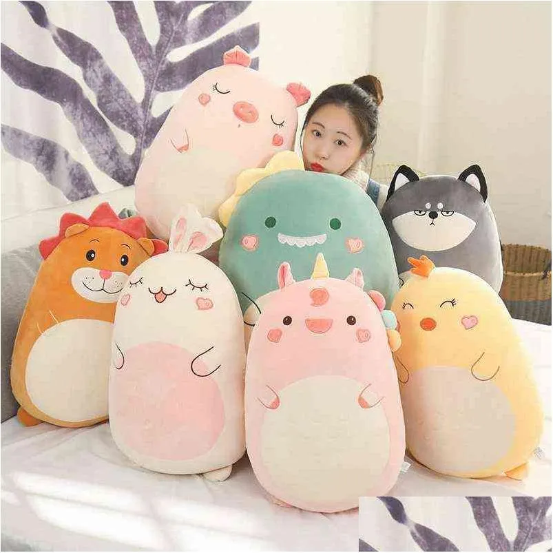 plush dolls squish pillow plush toy animal kawaii dinosaur  soft big pillow buddy stuffed cushion valentines gift for kids girl