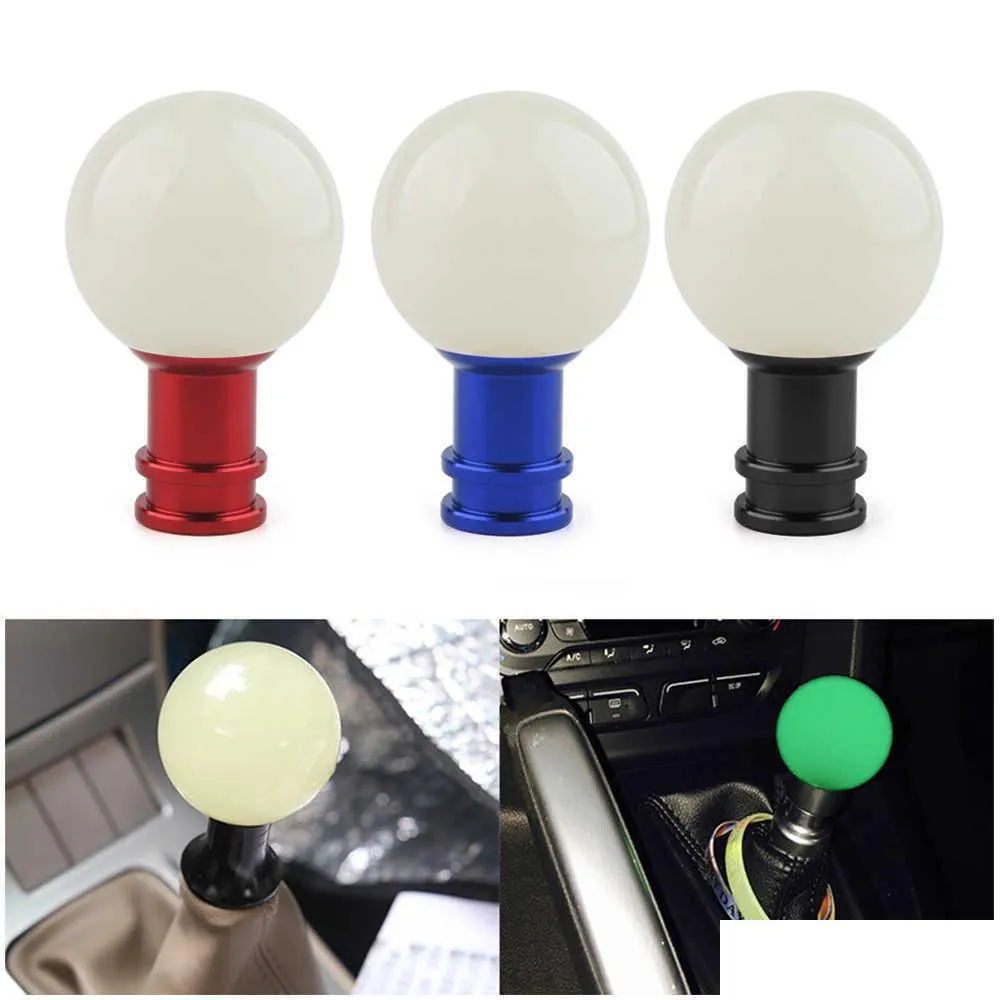 universal car jdm green glow in the dark shift knob for manual/automatic short throw gear shifter with dapter car
