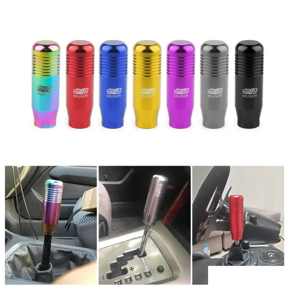 8 color universal car aluminum manual gear shift knob stick manual transmission gearstick lever shifter knob 8.5cm car