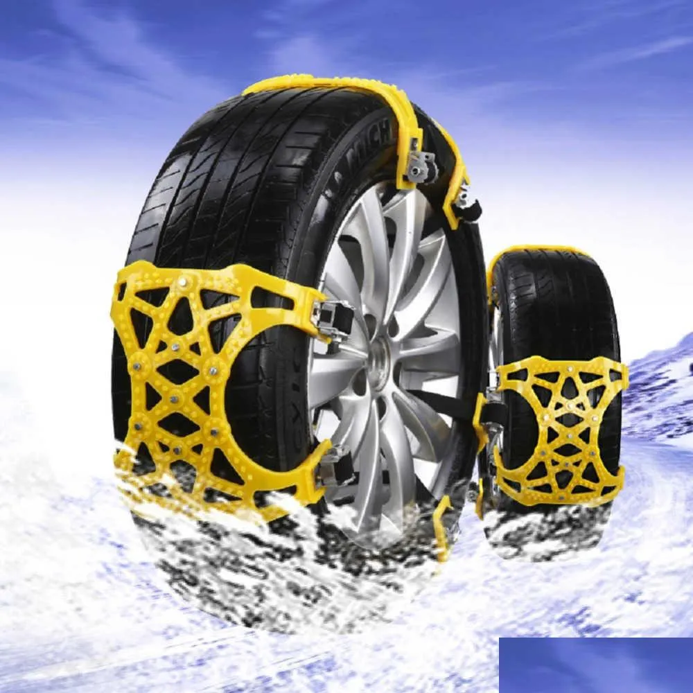 aumohall 6pcs tpu tyres snow chains universal antiskid chains for car truck off road