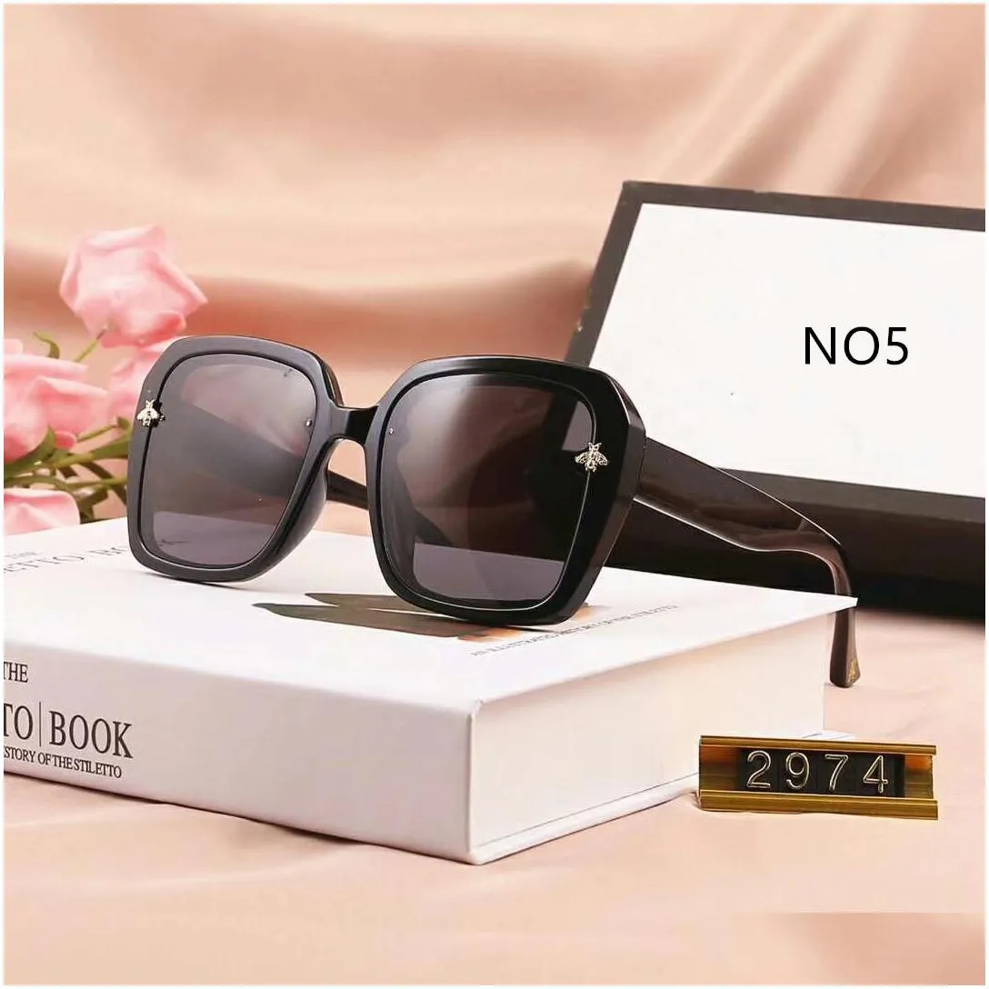 summer little bee sunglasses fashion sunglasses goggle glasses style 2974 uv400 5 color option high quality with box