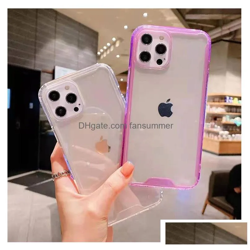 for iphone phone cases clear acrylic tpu pc shockproof case 14 13 12 mini 11 pro max xr xs 6 7 8 plus