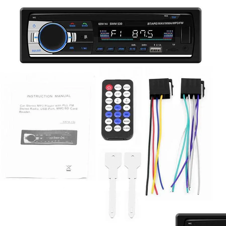 swm530 autoradio high definition universal double din lcd car audio stereo multimedia bluetooth 4.0 mp3 music player fm radio dual usb