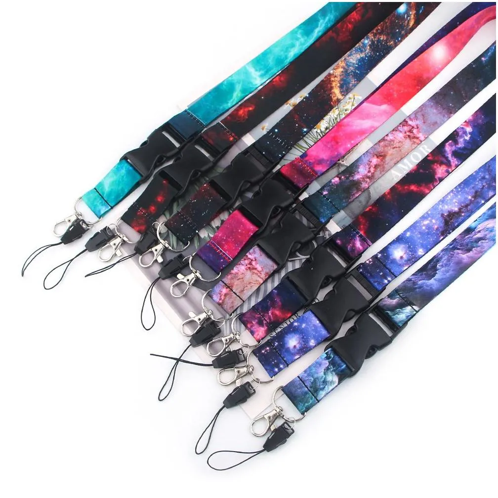 Keychains Lanyards Fashion Lanyard For Keychain Id Card Er Pass Student Mobile Phone Usb Badge Holder Key Ring Neck Straps Accessori