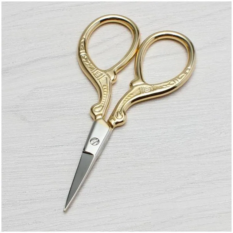 professional stainless steel scissor manicure scissors eyebrow nose hair nail cuticle curved scissors makeup tools f1497