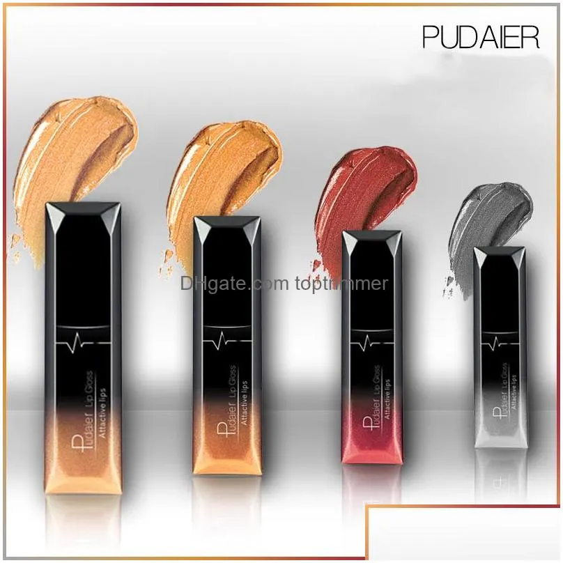 pudaier matte lip gloss 21 colors enhance color women fashion long last natural metallic sexy nude moisturize makeup lipgloss