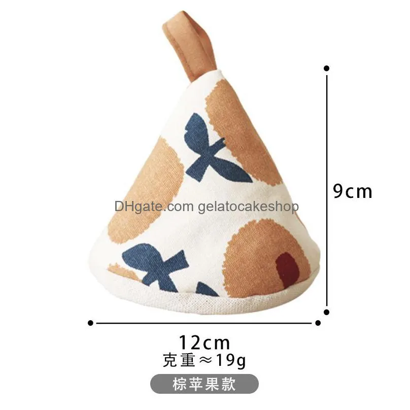 oven mitts fabric quilted insulation pothandle set triangle pot cap casserole iron pots handle sets